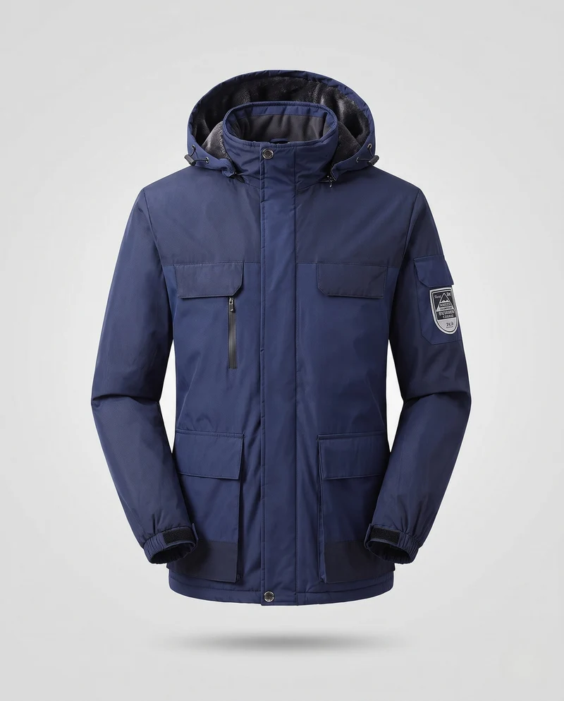 Herren Wärmeisolierte Winterjacke Nord Taschen
