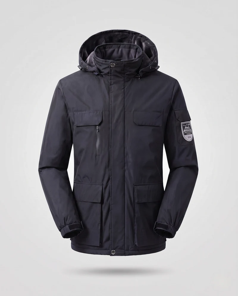Herren Wärmeisolierte Winterjacke Nord Taschen