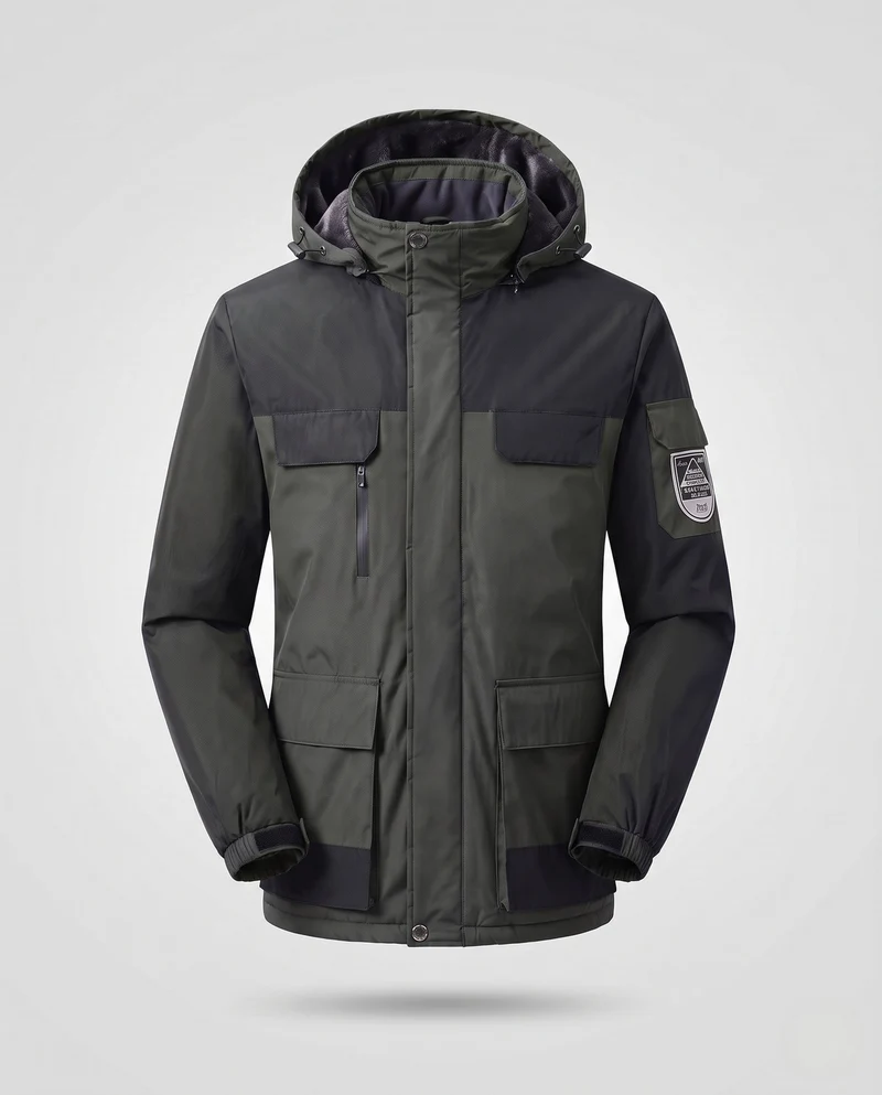 Herren Wärmeisolierte Winterjacke Nord Taschen