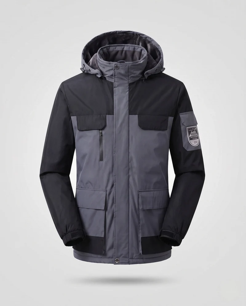 Herren Wärmeisolierte Winterjacke Nord Taschen