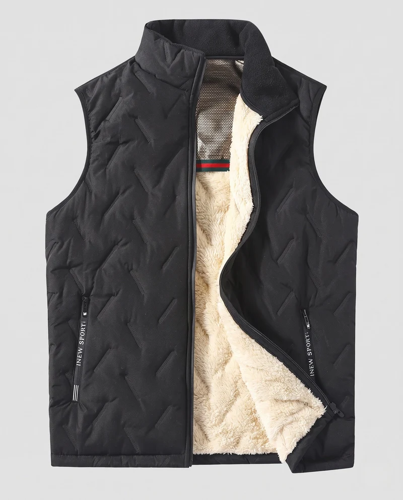 Herren Wärmende Fleece-Weste Nord Taschen