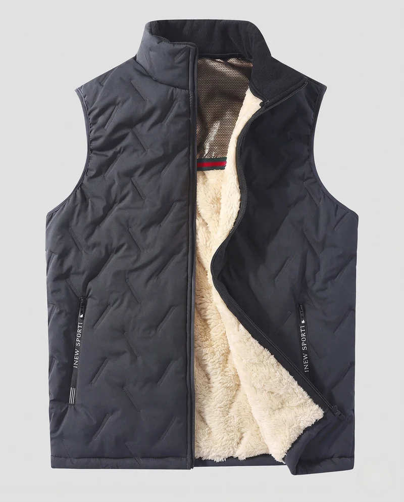 Herren Wärmende Fleece-Weste Nord Taschen