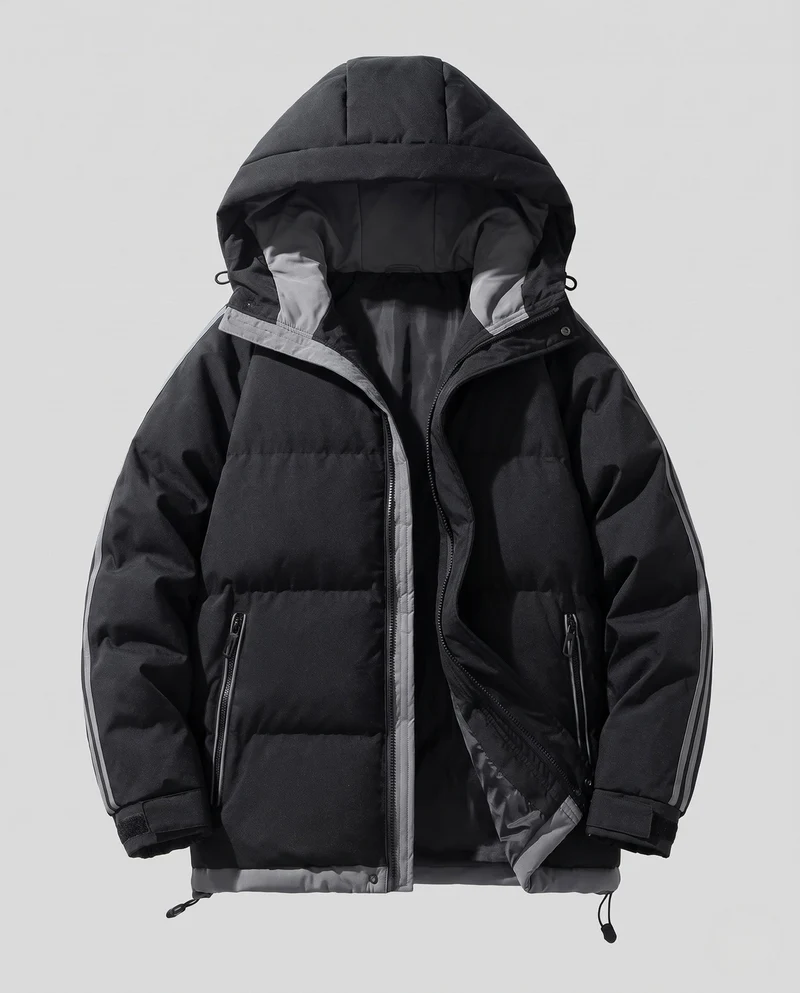 Herren Wärmende Winterjacke Nord Taschen