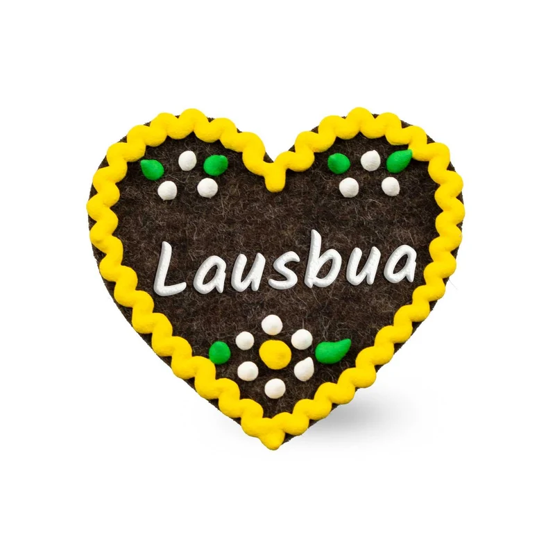 Filzherz-Anstecker "Lausbua"