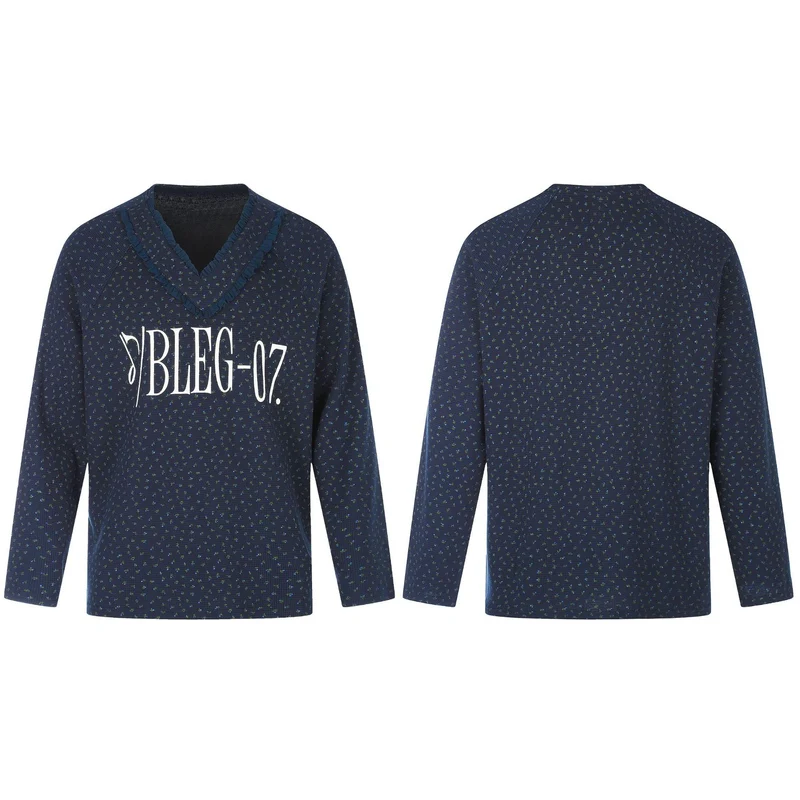Damen Feinstruktur V‑Ausschnitt Strickpullover mit Rüschenkragen Nord Taschen