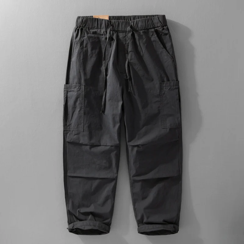 Herren Cargohose mit elastischem Bund, Kordelzug und aufgesetzten Beintaschen Nord Taschen
