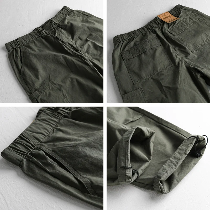 Herren Cargohose mit elastischem Bund, Kordelzug und aufgesetzten Beintaschen Nord Taschen