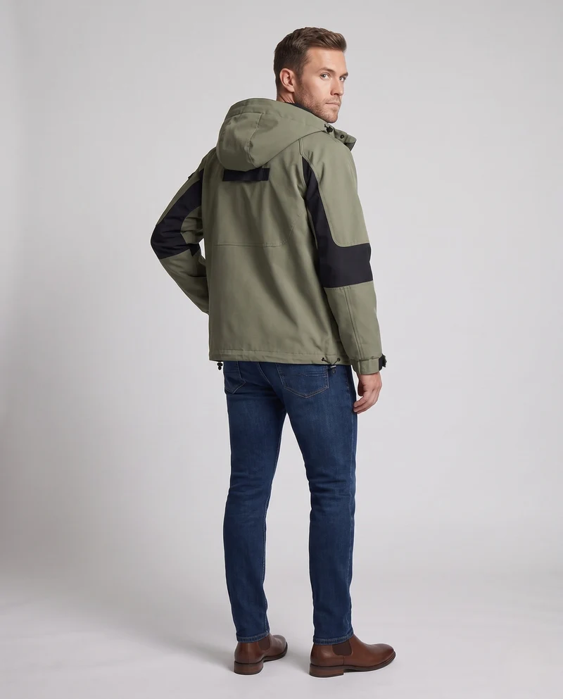 Herren wasserabweisende Allwetterjacke Nord Taschen