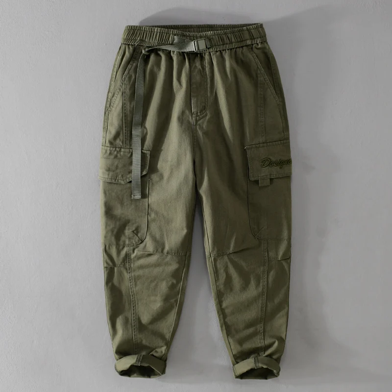 Herren Cargohose im Military-Look mit verstärkten Knien und elastischem Beinabschluss Nord Taschen