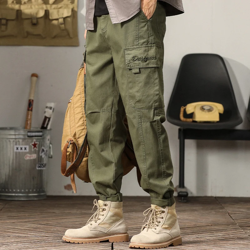 Herren Cargohose im Military-Look mit verstärkten Knien und elastischem Beinabschluss Nord Taschen