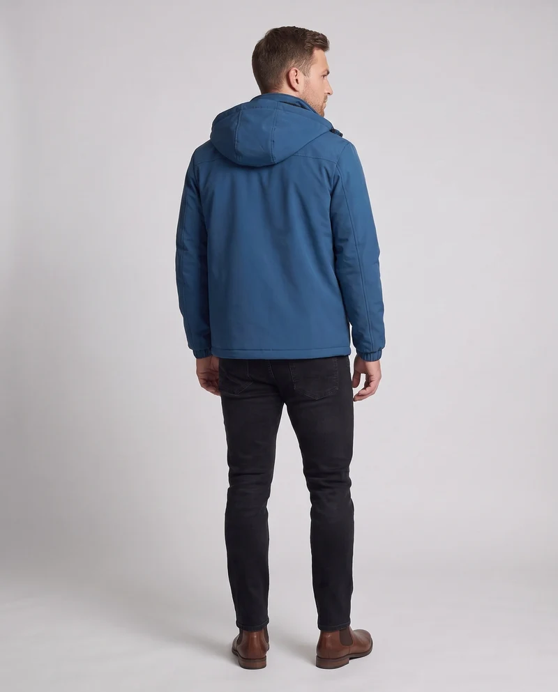 Herren Wasserfeste Übergangsjacke mit verstellbarer Kapuze Nord Taschen