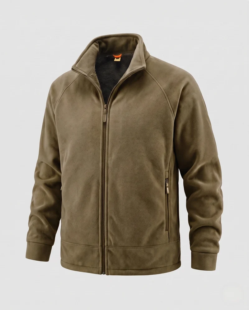 Herren Weiche Fleecejacke mit hohem Kragen Nord Taschen 1787797216