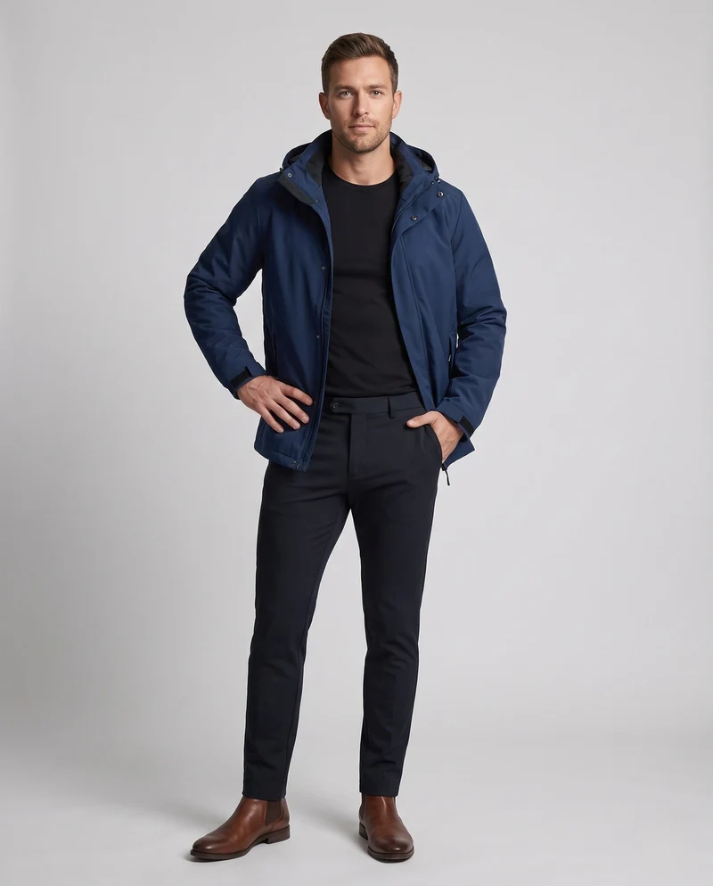 Herren Wetterfeste Funktionsjacke Nord Taschen