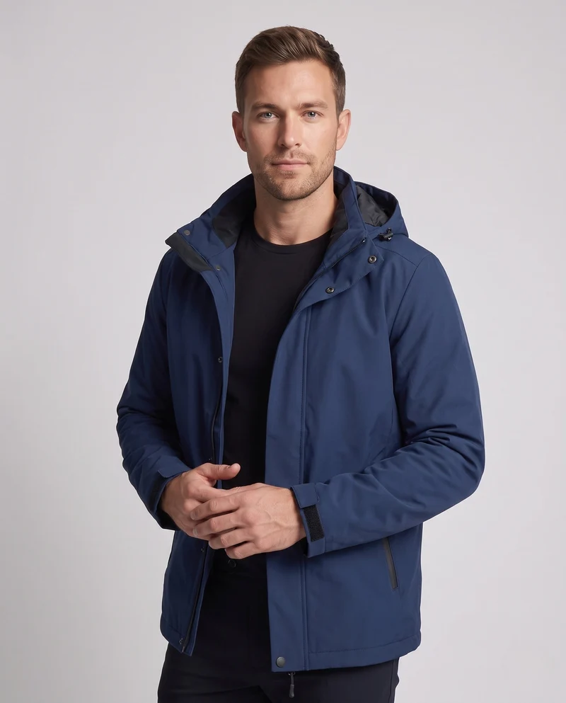 Herren Wetterfeste Funktionsjacke Nord Taschen