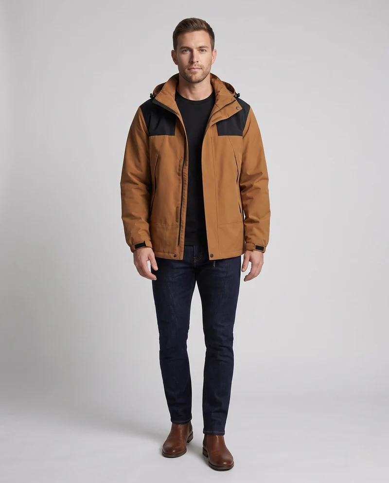 Herren Wetterfeste Hybridjacke Nord Taschen