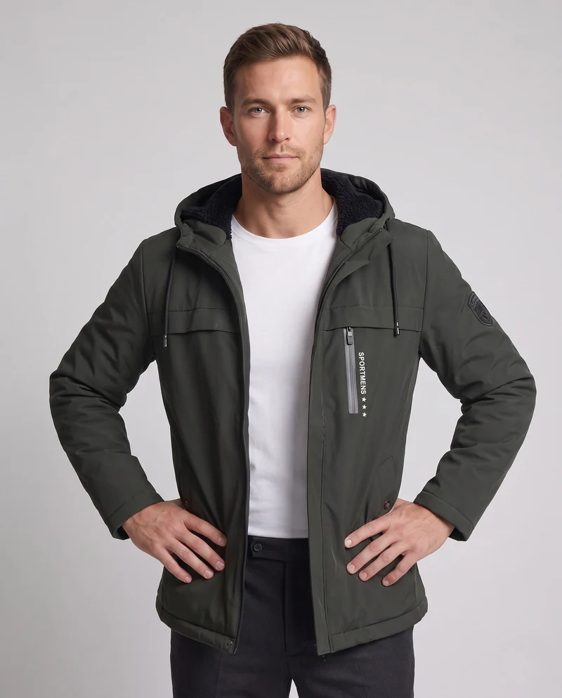 Herren Wetterfeste Kapuzenjacke Nord Taschen
