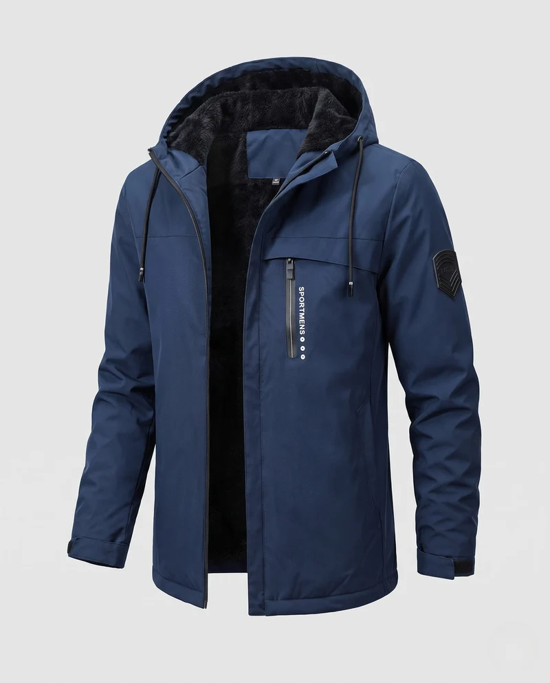 Herren Wetterfeste Kapuzenjacke Nord Taschen