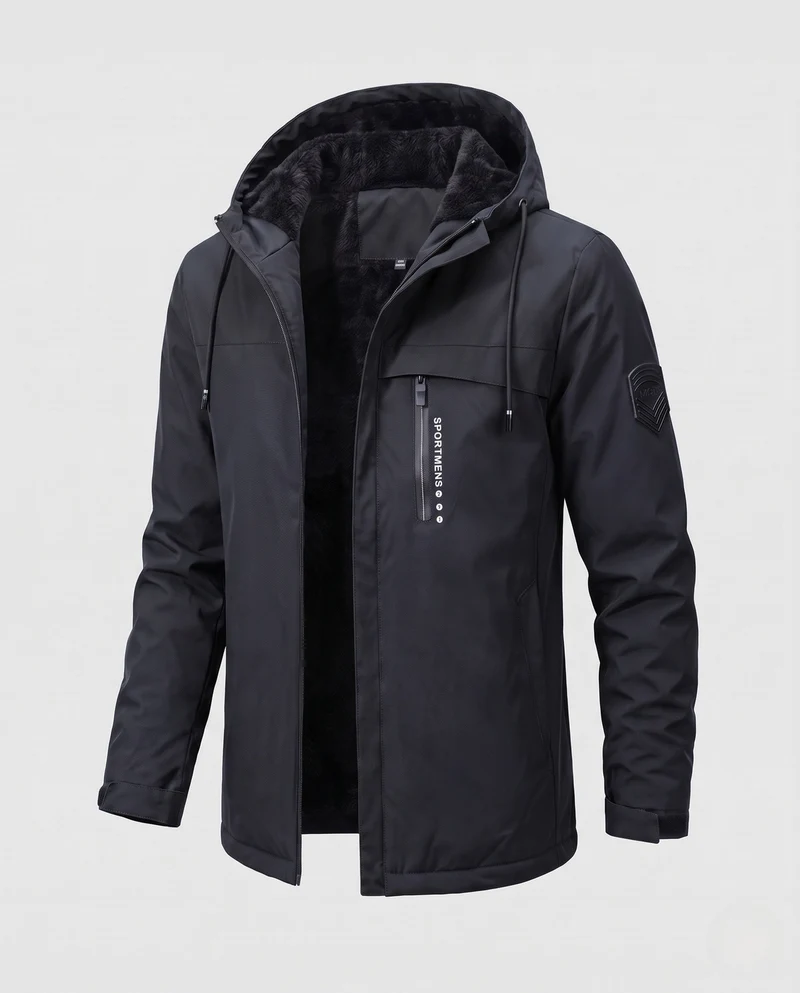 Herren Wetterfeste Kapuzenjacke Nord Taschen