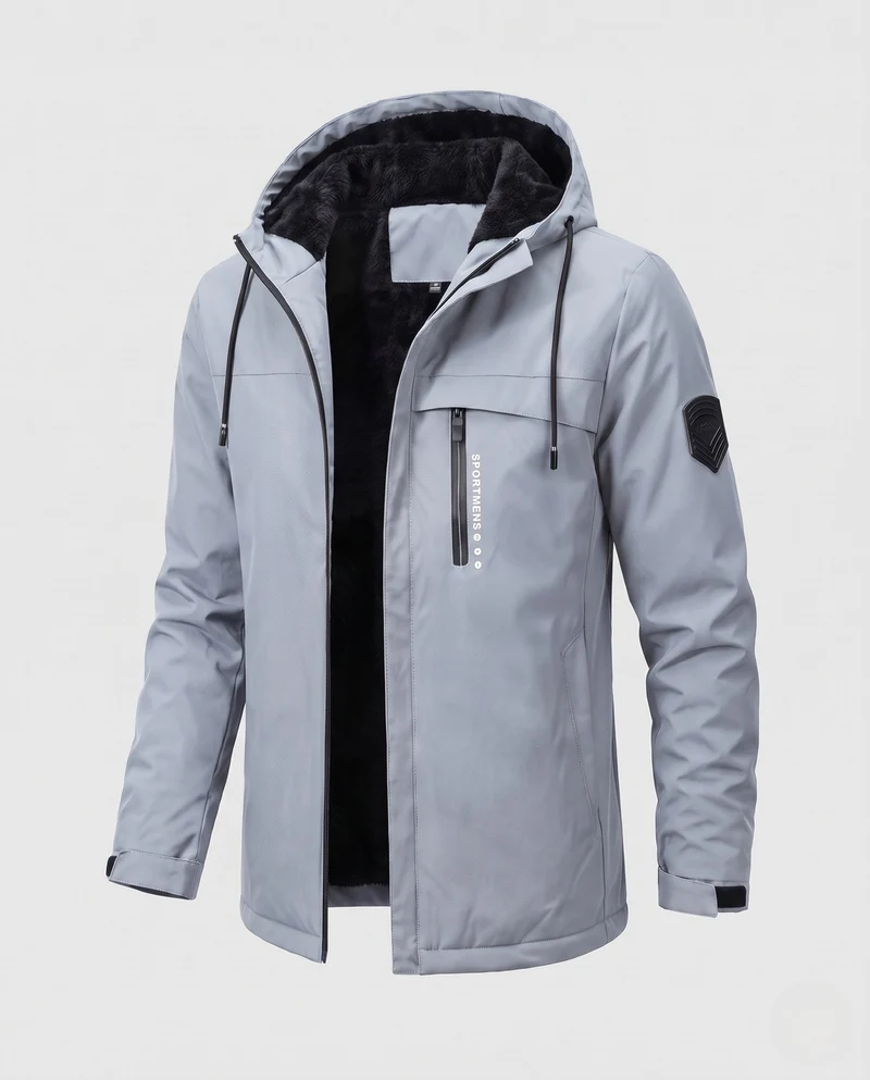 Herren Wetterfeste Kapuzenjacke Nord Taschen