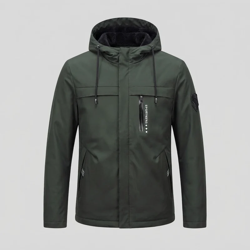 Herren Wetterfeste Kapuzenjacke Nord Taschen