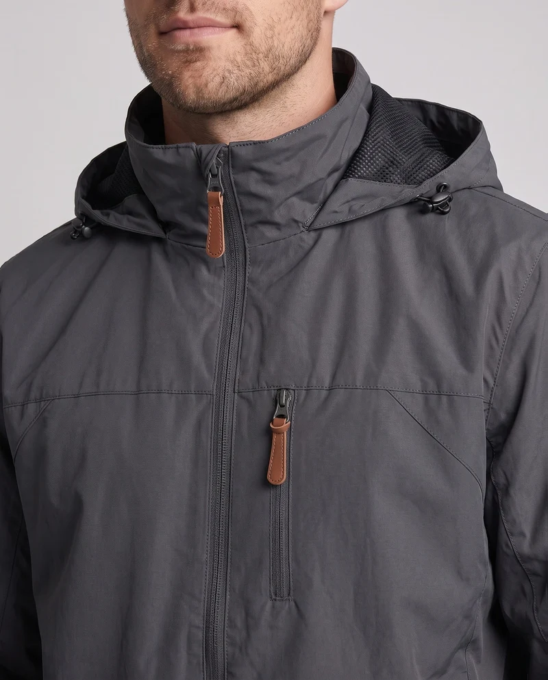 Herren Wetterfeste Outdoor-Jacke mit verstellbarer Kapuze Nord Taschen