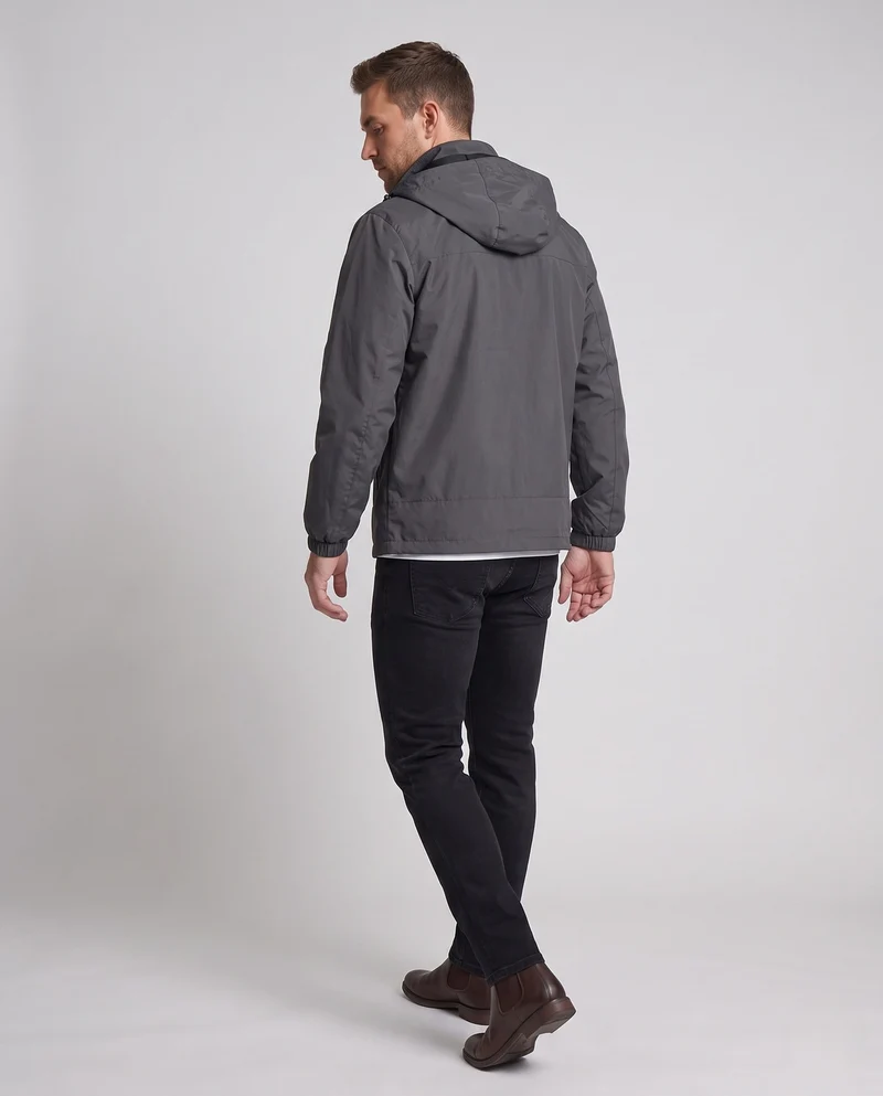 Herren Wetterfeste Outdoor-Jacke mit verstellbarer Kapuze Nord Taschen
