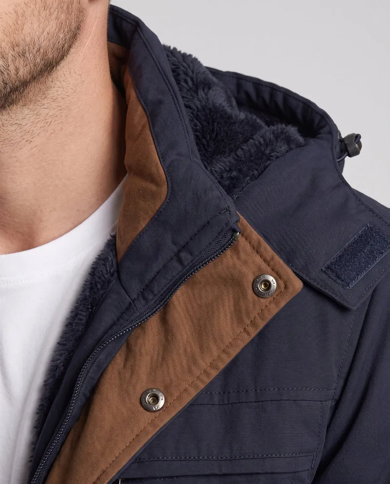 Herren Wetterfeste Outdoorjacke mit abnehmbarer Kapuze Nord Taschen