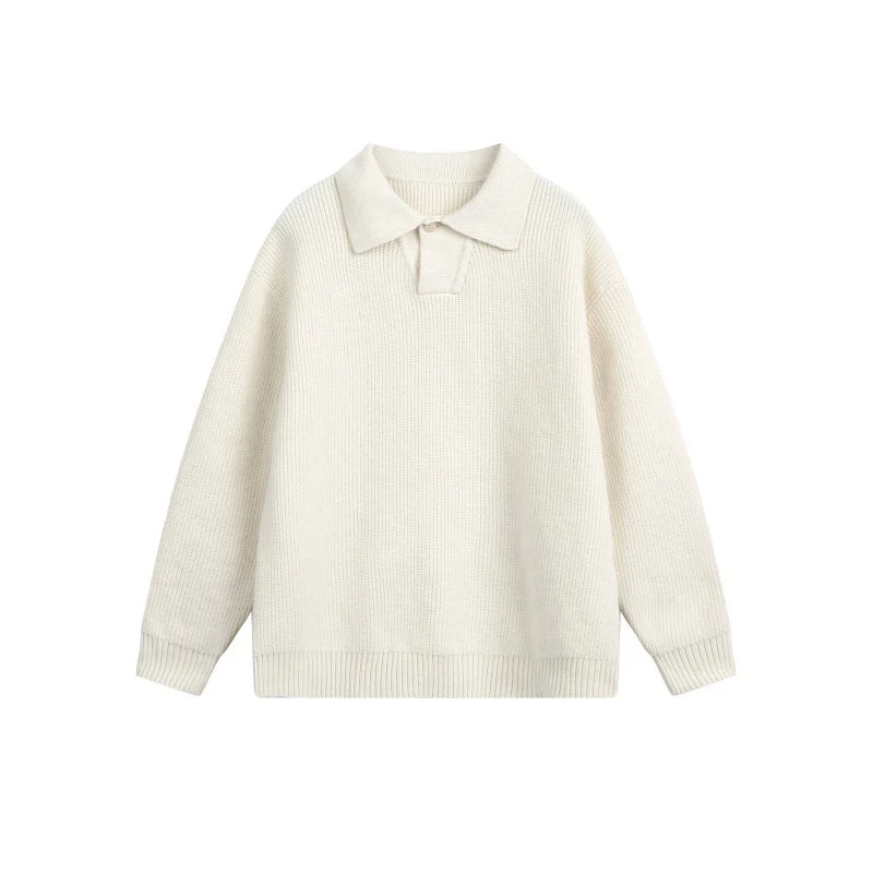 Damen Grobstrick-Polo mit Kentkragen und Oversize-Silhouette Nord Taschen