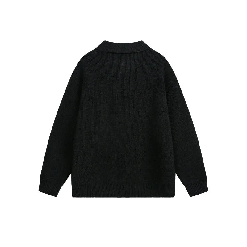 Damen Grobstrick-Polo mit Kentkragen und Oversize-Silhouette Nord Taschen