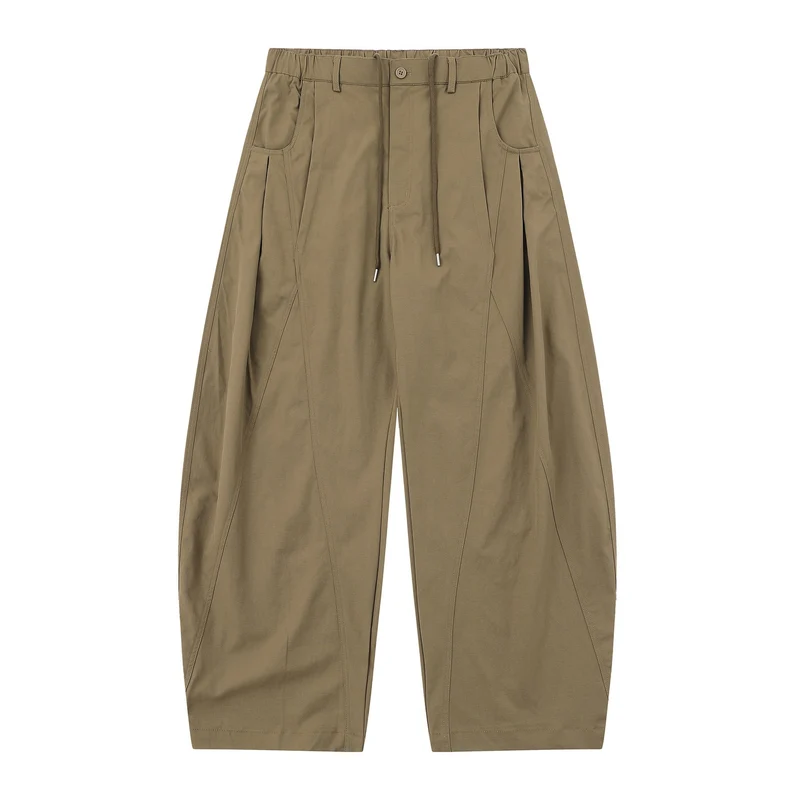 Damen High-Waist Cropped-Cargo-Hose mit abgesteppten Paneelen und Tunnelzug Nord Taschen