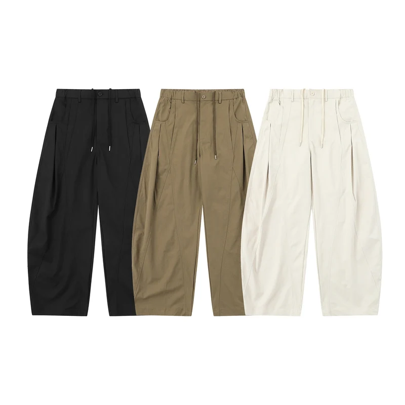 Damen High-Waist Cropped-Cargo-Hose mit abgesteppten Paneelen und Tunnelzug Nord Taschen