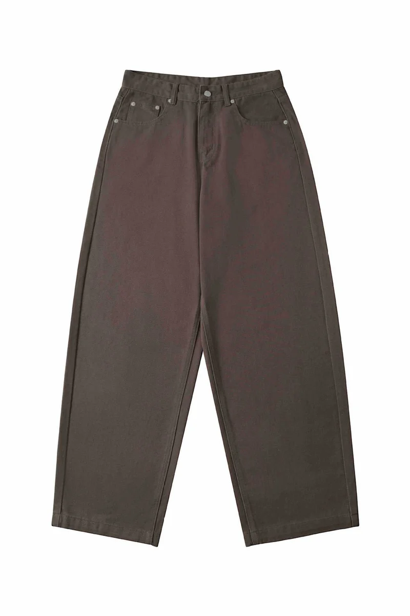 Damen High‑Waist Cropped-Jeans mit weitem Bein und Five‑Pocket Details Nord Taschen