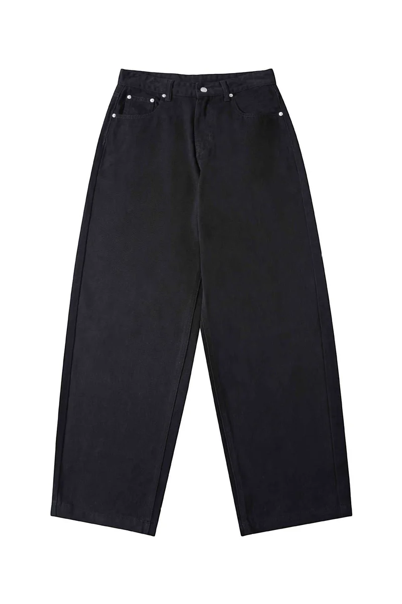 Damen High‑Waist Cropped-Jeans mit weitem Bein und Five‑Pocket Details Nord Taschen