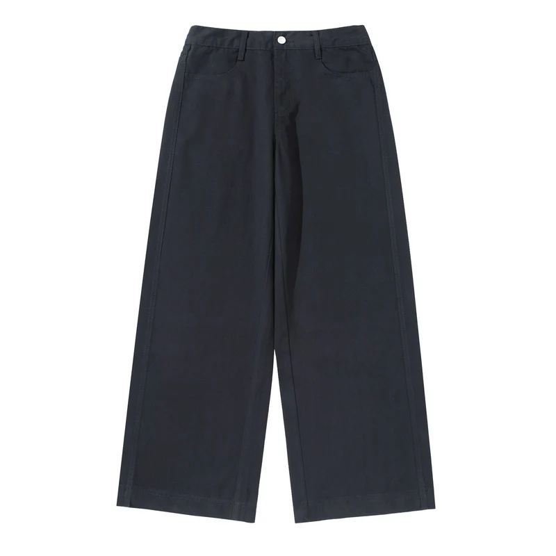 Damen High‑Waist Culotte‑Hose aus Baumwoll‑Twill mit durchgehender Mittelnaht Nord Taschen