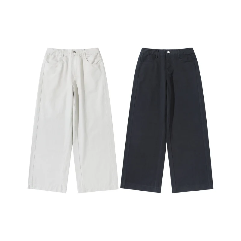 Damen High‑Waist Culotte‑Hose aus Baumwoll‑Twill mit durchgehender Mittelnaht Nord Taschen