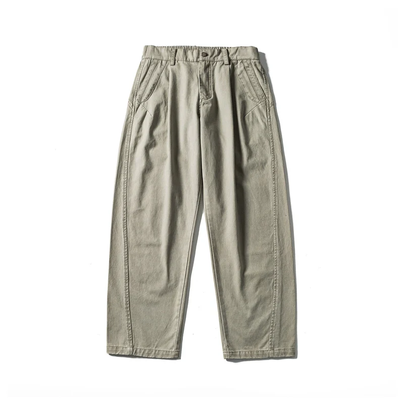 Damen High‑Waist Relaxed‑Fit Utility‑Hose mit Nahtpaneelen und elastischem Bund Nord Taschen