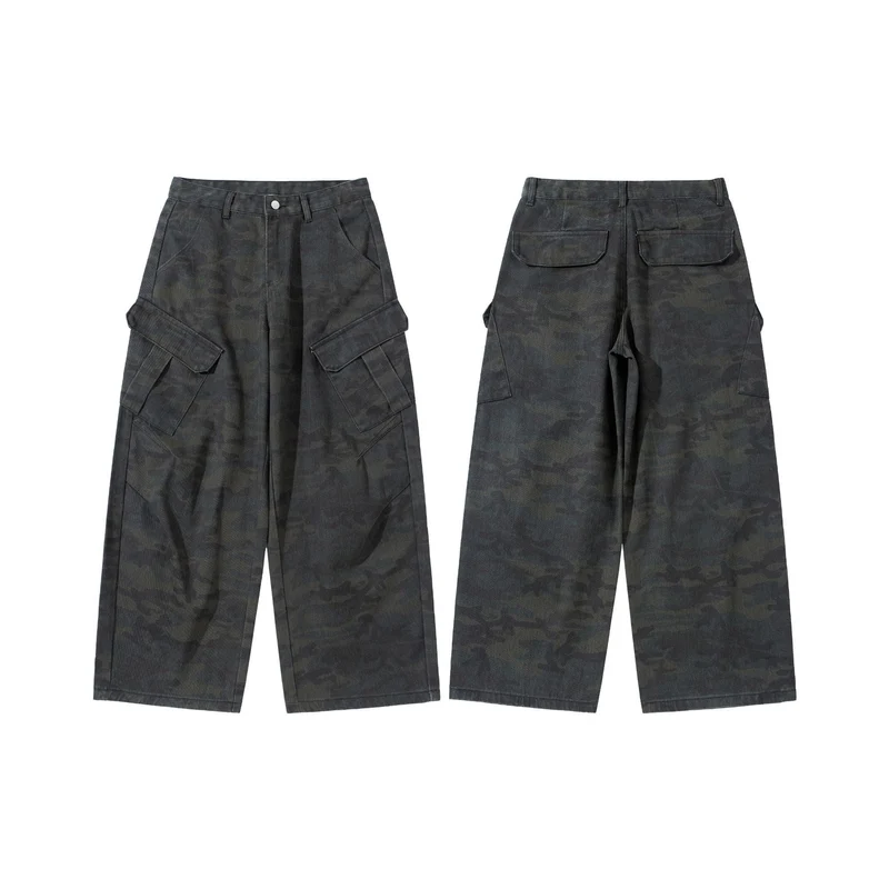 Damen Hochgeschnittene Cropped-Cargo-Hose im Utility‑Stil mit großen Klappentaschen Nord Taschen