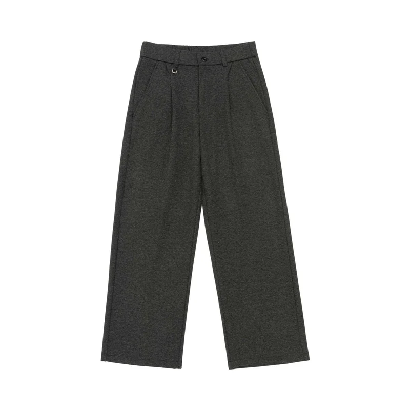 Damen Hochtaillierte Bundfalten-Jerseyhose mit weitem Bein Nord Taschen