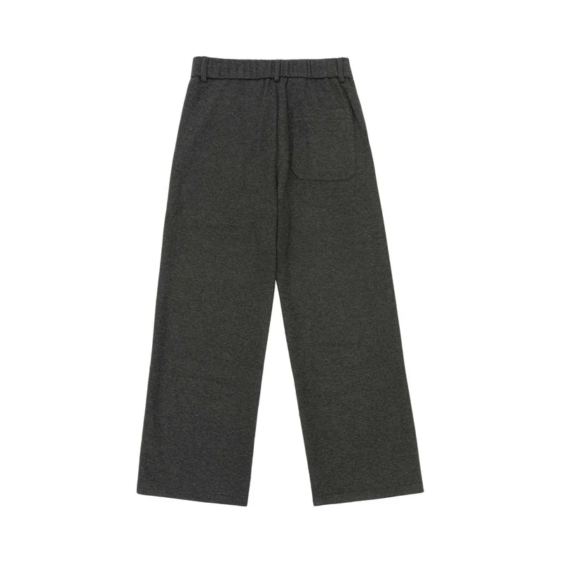 Damen Hochtaillierte Bundfalten-Jerseyhose mit weitem Bein Nord Taschen