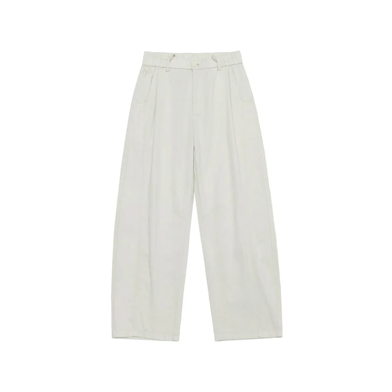 Damen Hochtaillierte Culotte-Cargohose mit markanten Teilungsnähten und elastischem Rückenbund Nord Taschen