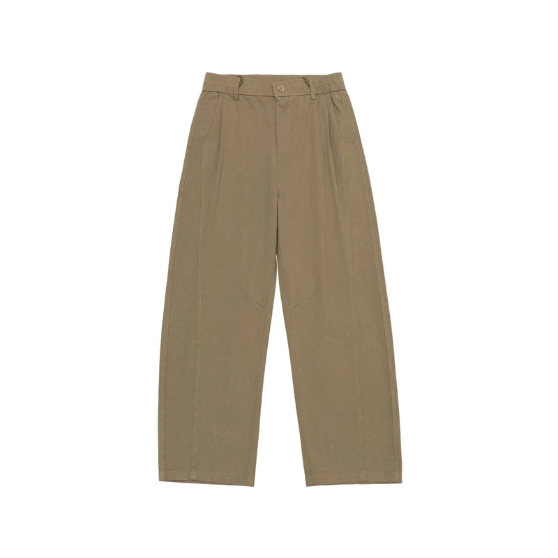 Damen Hochtaillierte Culotte-Cargohose mit markanten Teilungsnähten und elastischem Rückenbund Nord Taschen