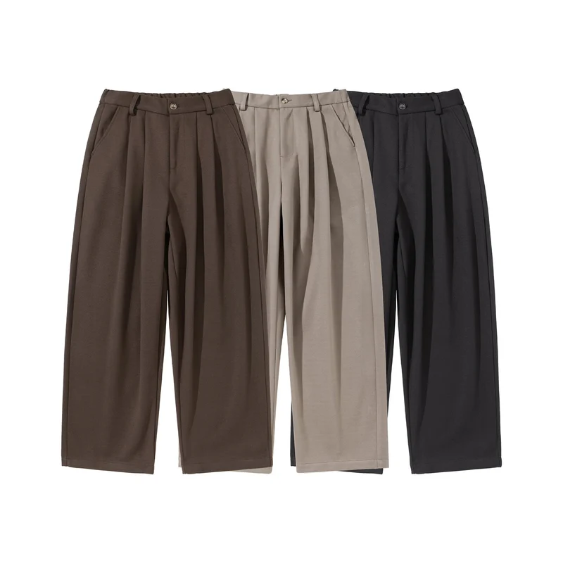 Damen Hochtaillierte Culotte-Hose mit Bundfalten und elastischem Rückenteil Nord Taschen