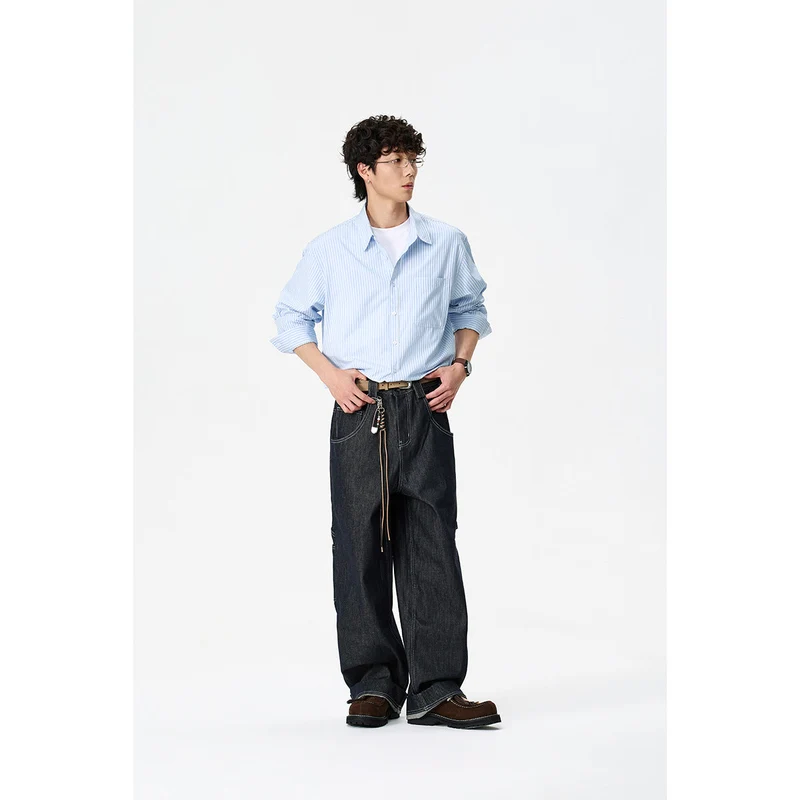 Damen Oversize-Hemdbluse mit Kentkragen, Brusttasche und gerundetem Saum Nord Taschen