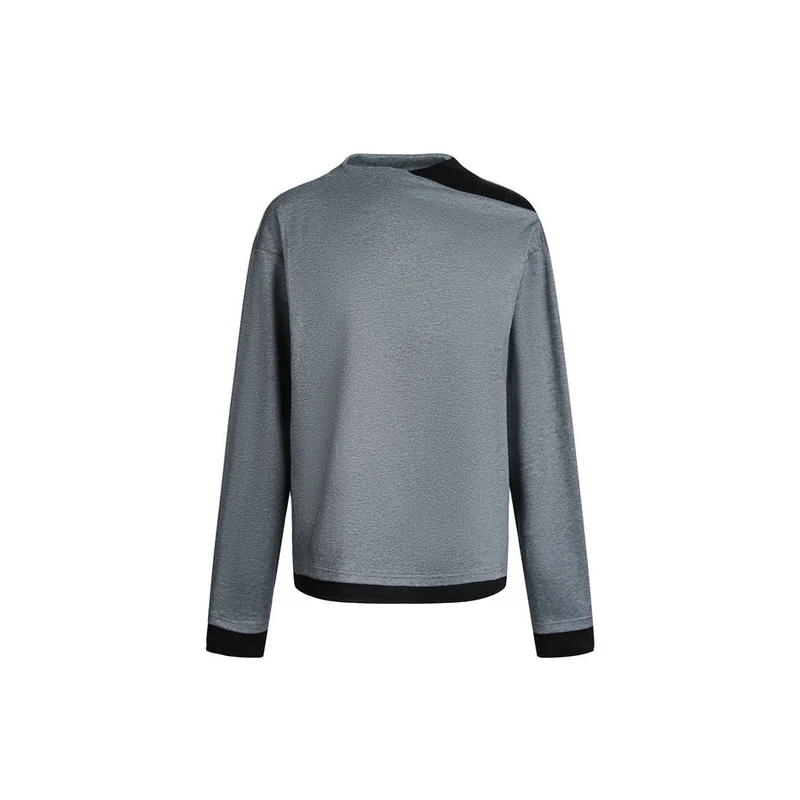 Damen Langarmshirt mit asymmetrischem Schulter-Cutout und kontrastierenden Bündchen Nord Taschen