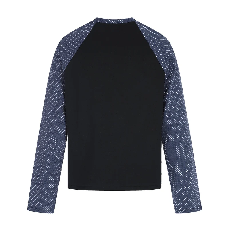 Damen Langarmshirt mit Raglanärmeln, dekorativem Schleifen-Print und weichem Baumwollmix Nord Taschen