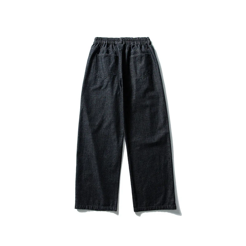Damen Hochtaillierte weite Bundfalten-Hose aus Baumwollmischung mit geradem Bein Nord Taschen