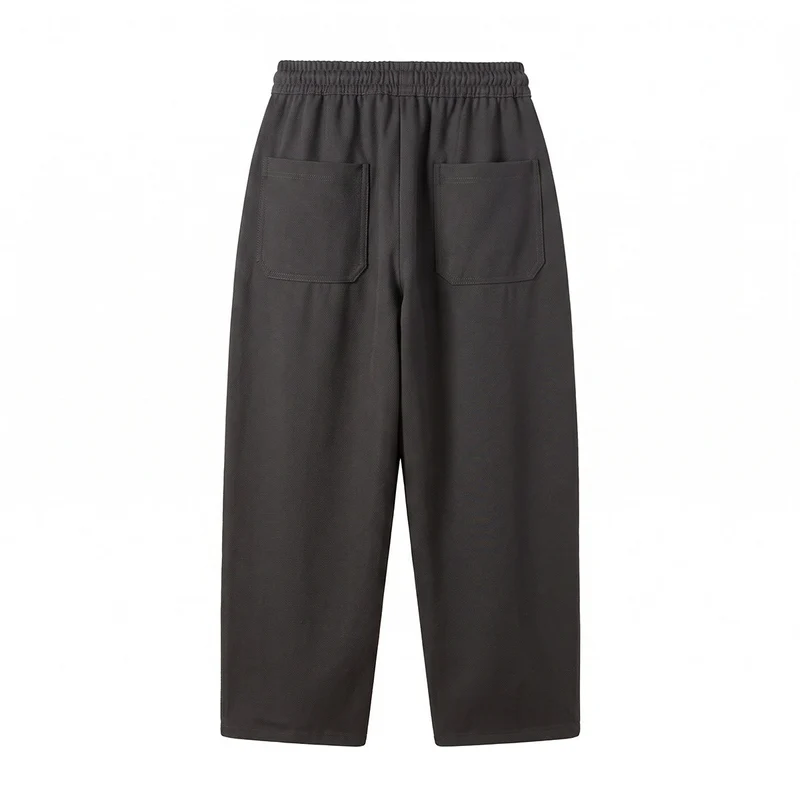 Damen Relaxed-Cropped Jogpant mit Tunnelzug, seitlichen Falten und Eingrifftaschen Nord Taschen