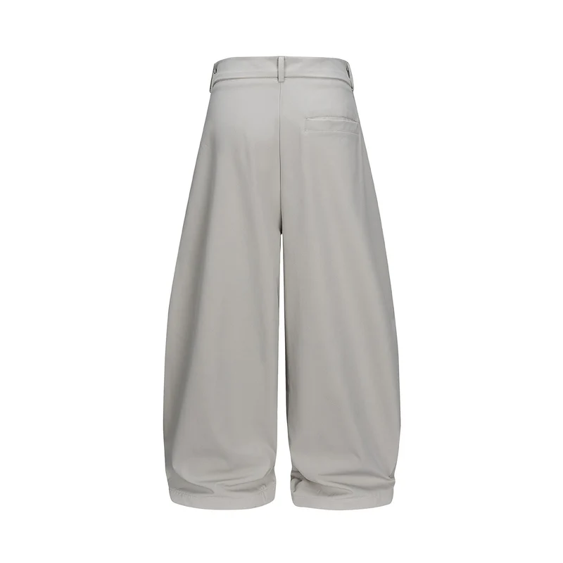 Damen Weite Culotte-Hose mit hoher Leibhöhe, Kellerfalten und verkürztem Saum Nord Taschen