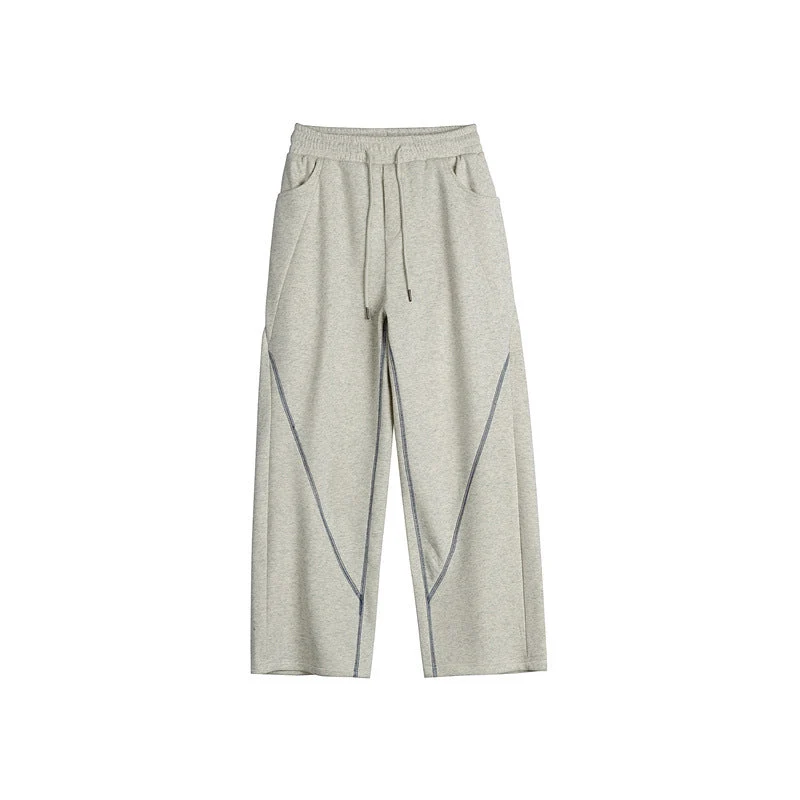 Damen Weite Culotte-Jogginghose mit elastischem Bund, Tunnelzug und dekorativen Kontrastnähten Nord Taschen
