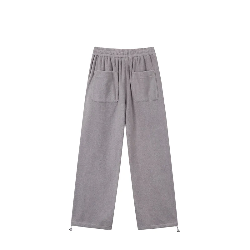 Damen Weite Fleece-Jogginghose mit Tunnelzugbund, Eingrifftaschen und verstellbarem Saum Nord Taschen